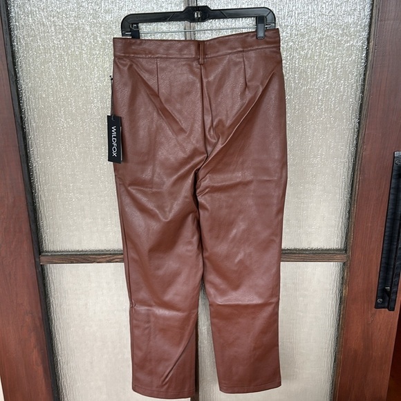 Wildfox Princess Seams Split Hem Faux Leather Pants size large NWT - Picture 6 of 7